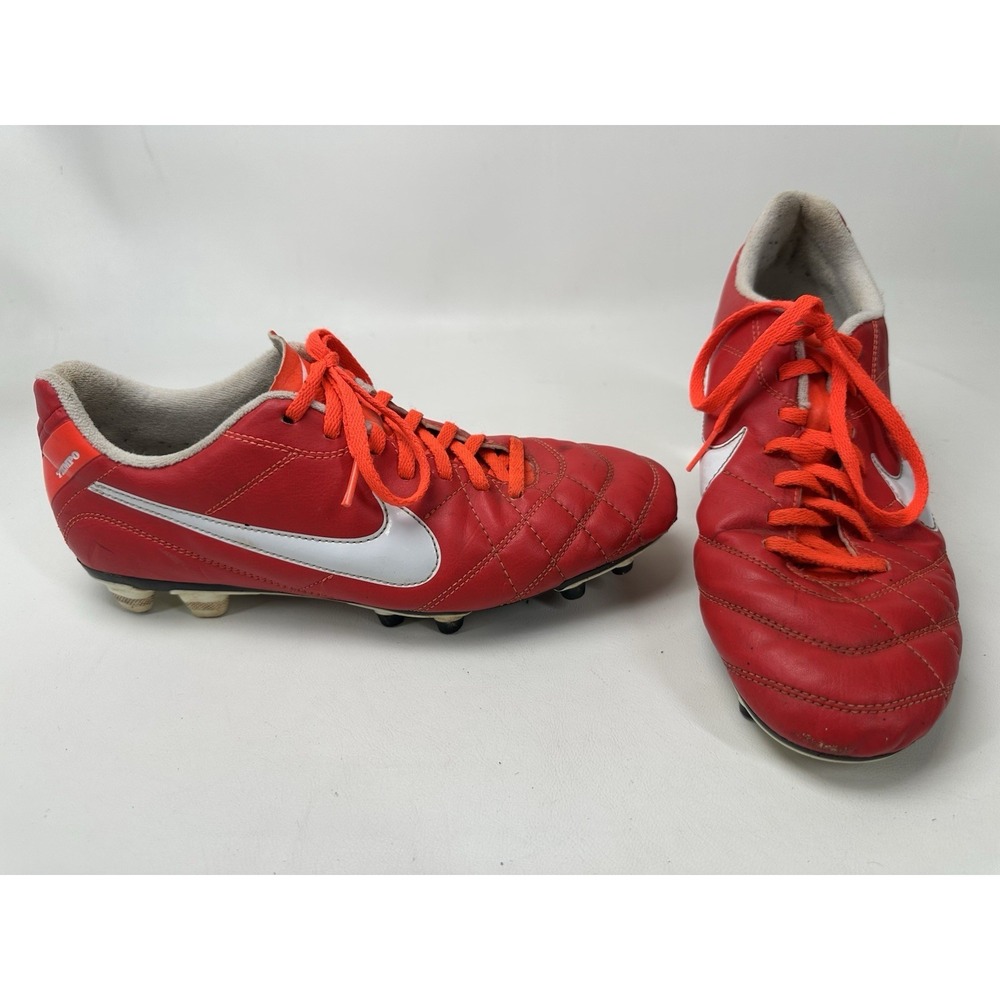 Nike Tiempo Legend IV FG Soccer Boots Cleats Red 509038-618 Mens US 9 2012